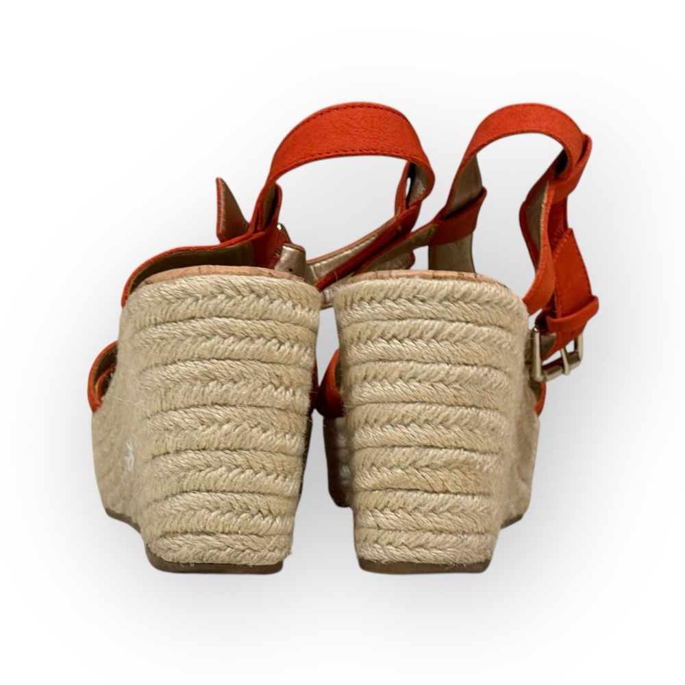 Sam Edelman Women’s Destin Orange Espadrille Wedge Strappy Sandals Size 9​ - Picture 2 of 8